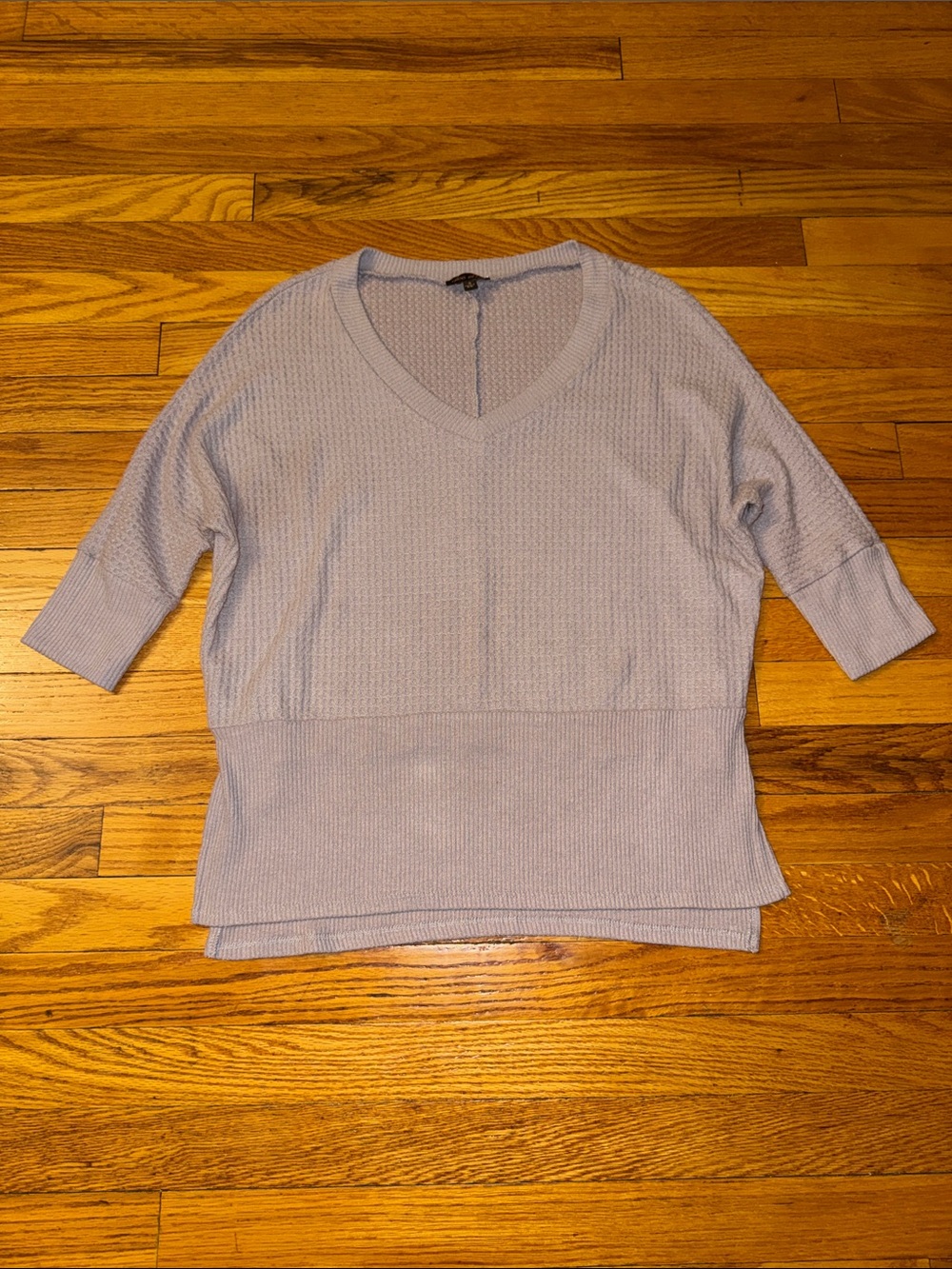 Dee Elly V-Neck 3/4 Sleeve Sweater Small Dusty Lilac